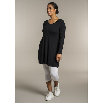 Sandgaard A-shape bluse med lange ærmer T-Shirt Black