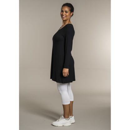 Sandgaard A-shape bluse med lange ærmer T-Shirt Black