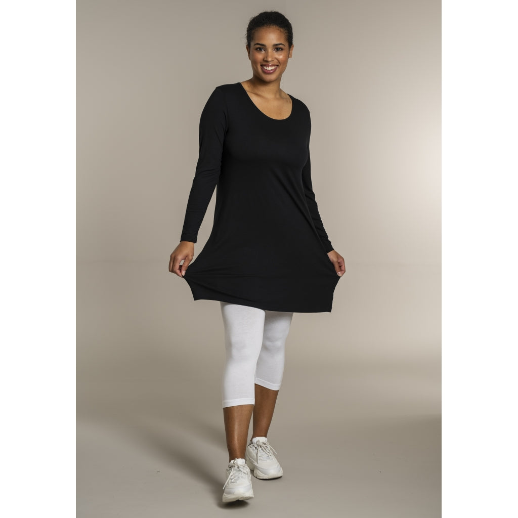 Sandgaard A-shape bluse med lange ærmer T-Shirt Black