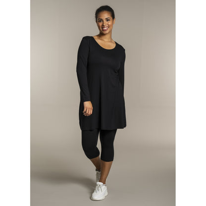Sandgaard A-shape bluse med lange ærmer T-Shirt Black