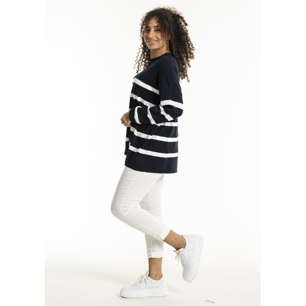 Sandgaard Blouse oversize Blouse Striped Navy/White