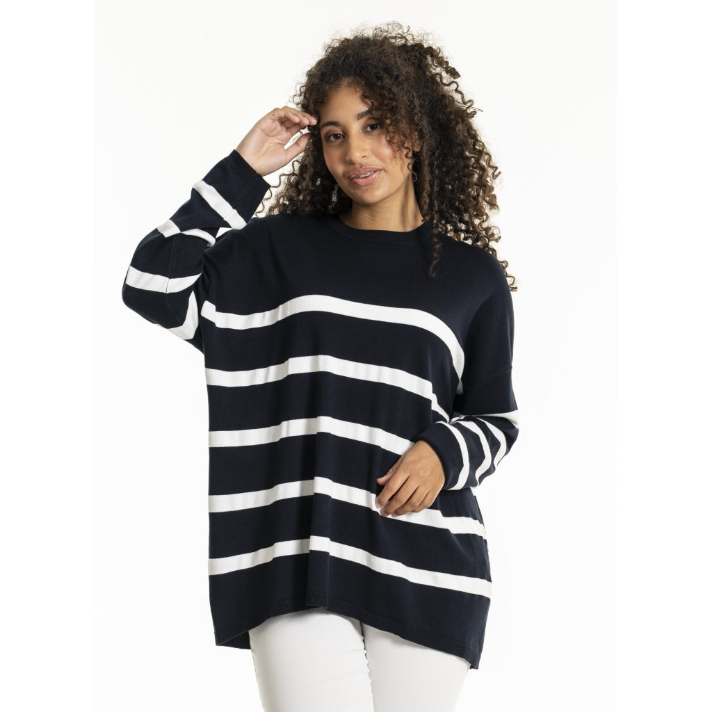 Sandgaard Blouse oversize Blouse Striped Navy/White