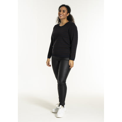 Sandgaard Helsinki - Blouse - Stripes Blouse Dark Blue/Dark Brown