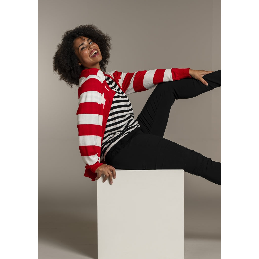 Sandgaard Helsinki - T-shirt - Stripes T-Shirt Black/Offwhite