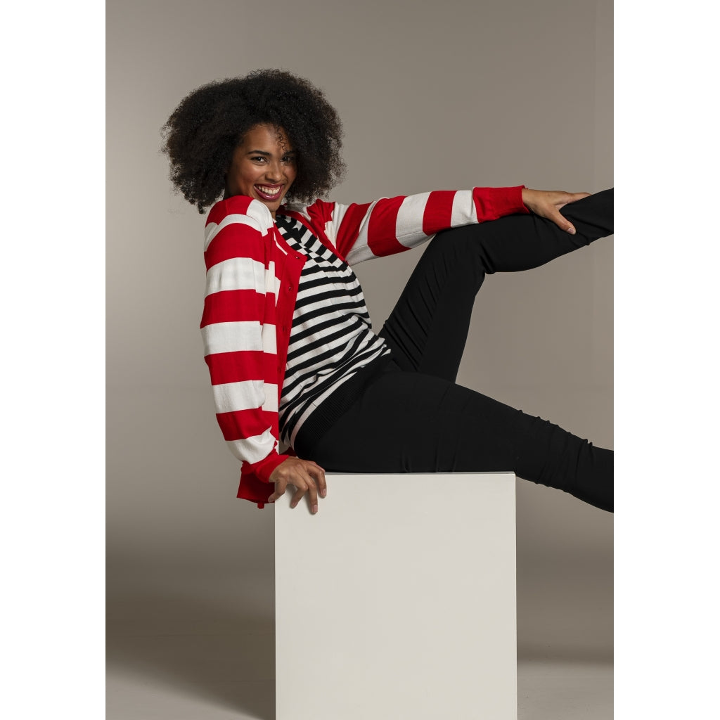 Sandgaard Helsinki - T-shirt - Stripes T-Shirt Black/Offwhite