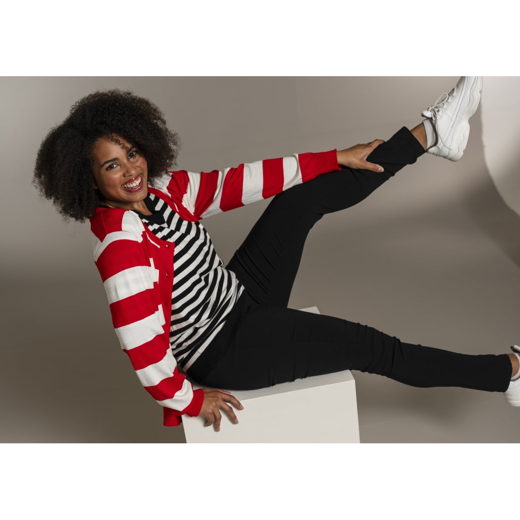 Sandgaard Helsinki - T-shirt - Stripes T-Shirt Black/Offwhite