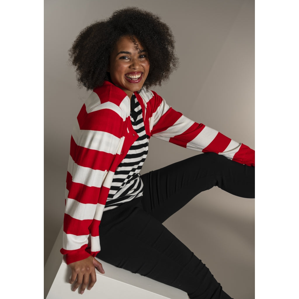 Sandgaard Helsinki - T-shirt - Stripes T-Shirt Black/Offwhite