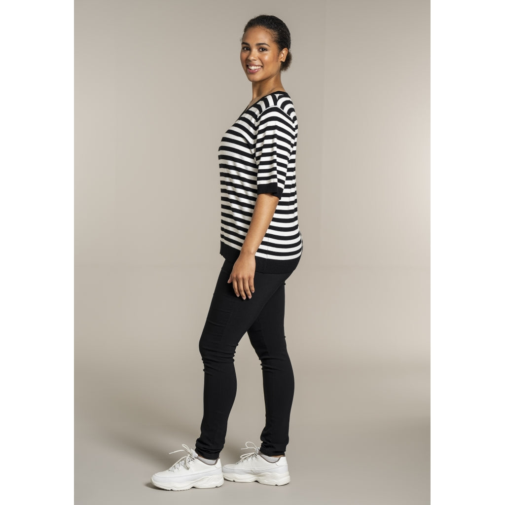 Sandgaard Helsinki - T-shirt - Stripes T-Shirt Black/Offwhite