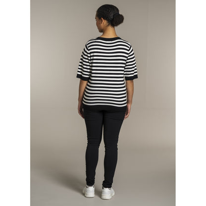 Sandgaard Helsinki - T-shirt - Stripes T-Shirt Black/Offwhite