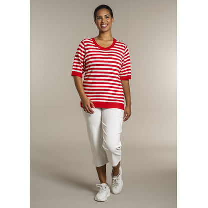 Sandgaard Helsinki - T-shirt - Stripes T-Shirt Mandarin/Offwhite