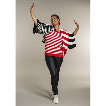 Sandgaard Helsinki - T-shirt - Stripes T-Shirt Mandarin/Offwhite