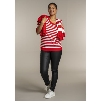 Sandgaard Helsinki - T-shirt - Stripes T-Shirt Mandarin/Offwhite