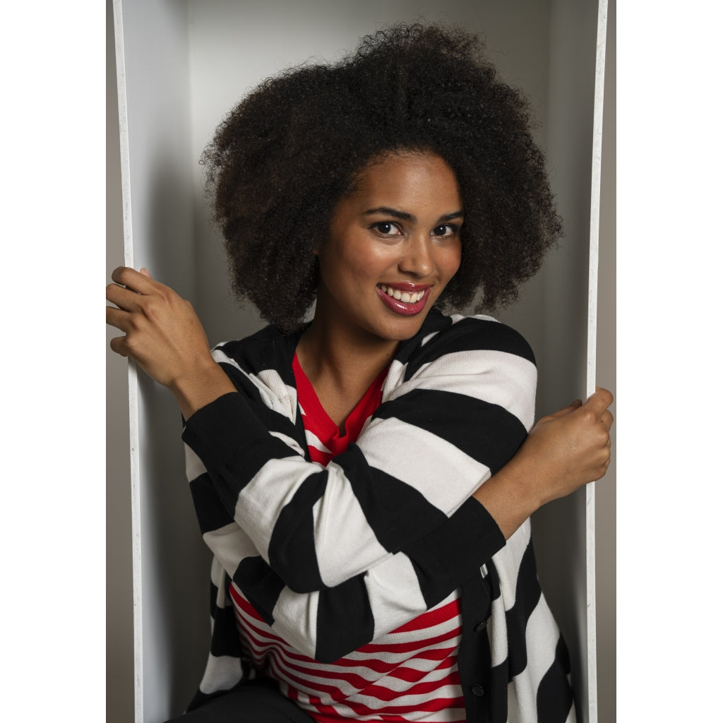 Sandgaard Helsinki - T-shirt - Stripes T-Shirt Mandarin/Offwhite