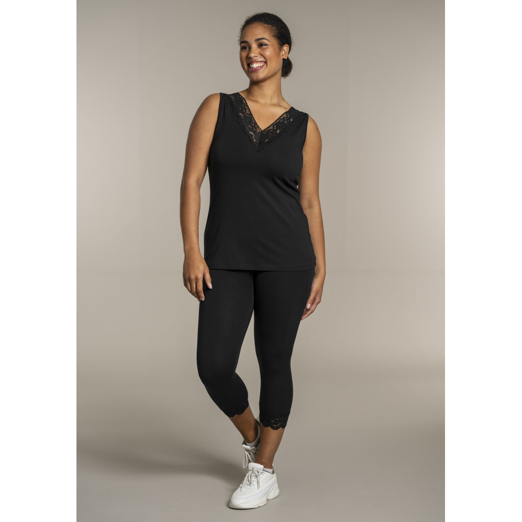 Sandgaard Leggings 3/4 with lace Leggings Black