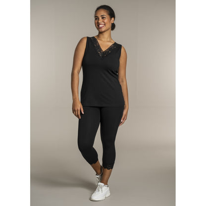 Sandgaard Leggings 3/4 with lace Leggings Black