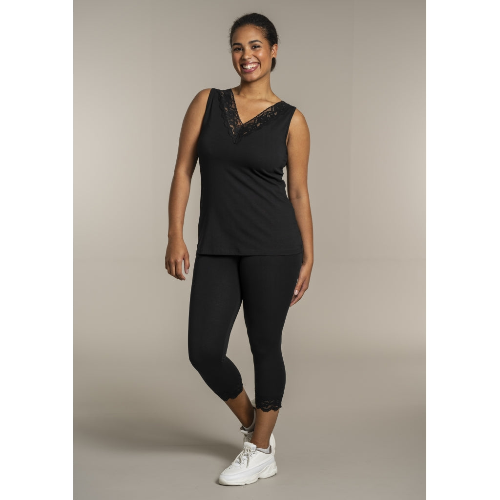Sandgaard Leggings 3/4 with lace Leggings Black