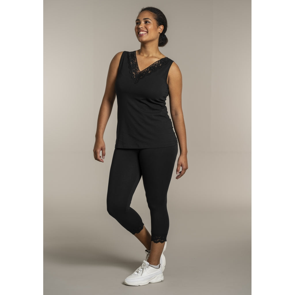 Sandgaard Leggings 3/4 with lace Leggings Black