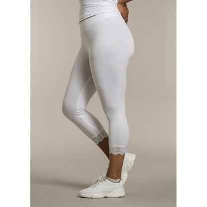 Sandgaard Leggings 3/4 with lace Leggings White