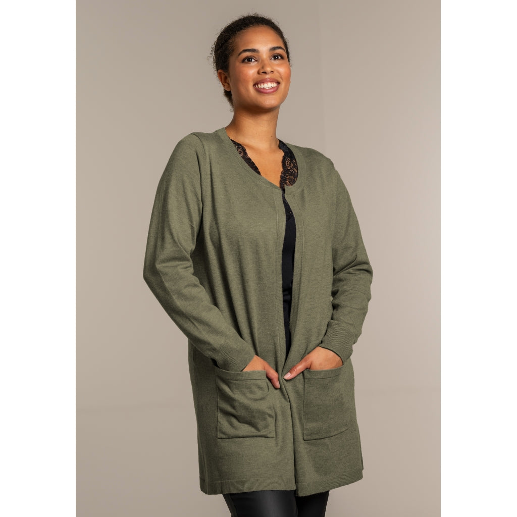 Sandgaard Long Cardigan Long Cardigan Army Green
