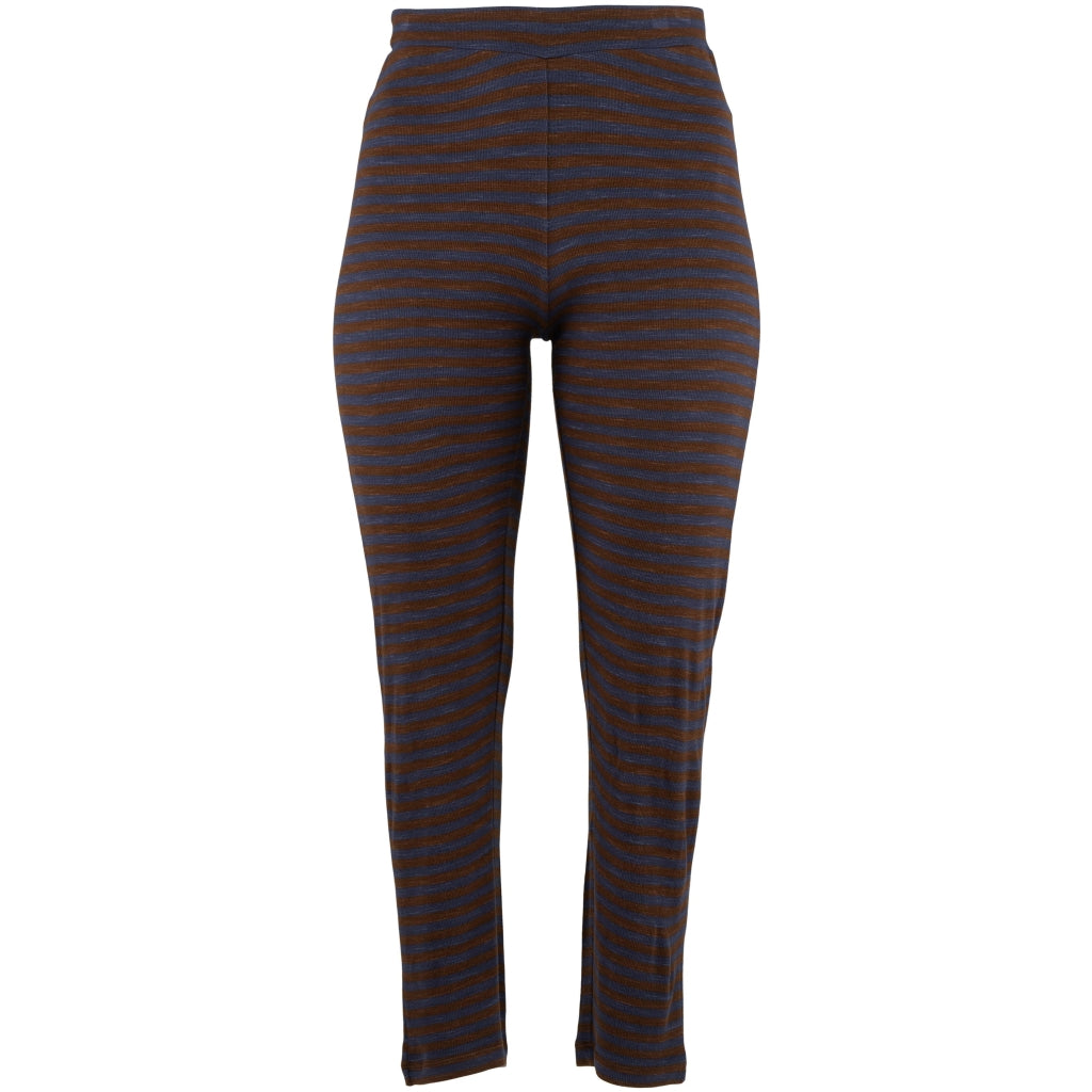 Sandgaard Rib Pants Pants Dark Blue/Dark Brown