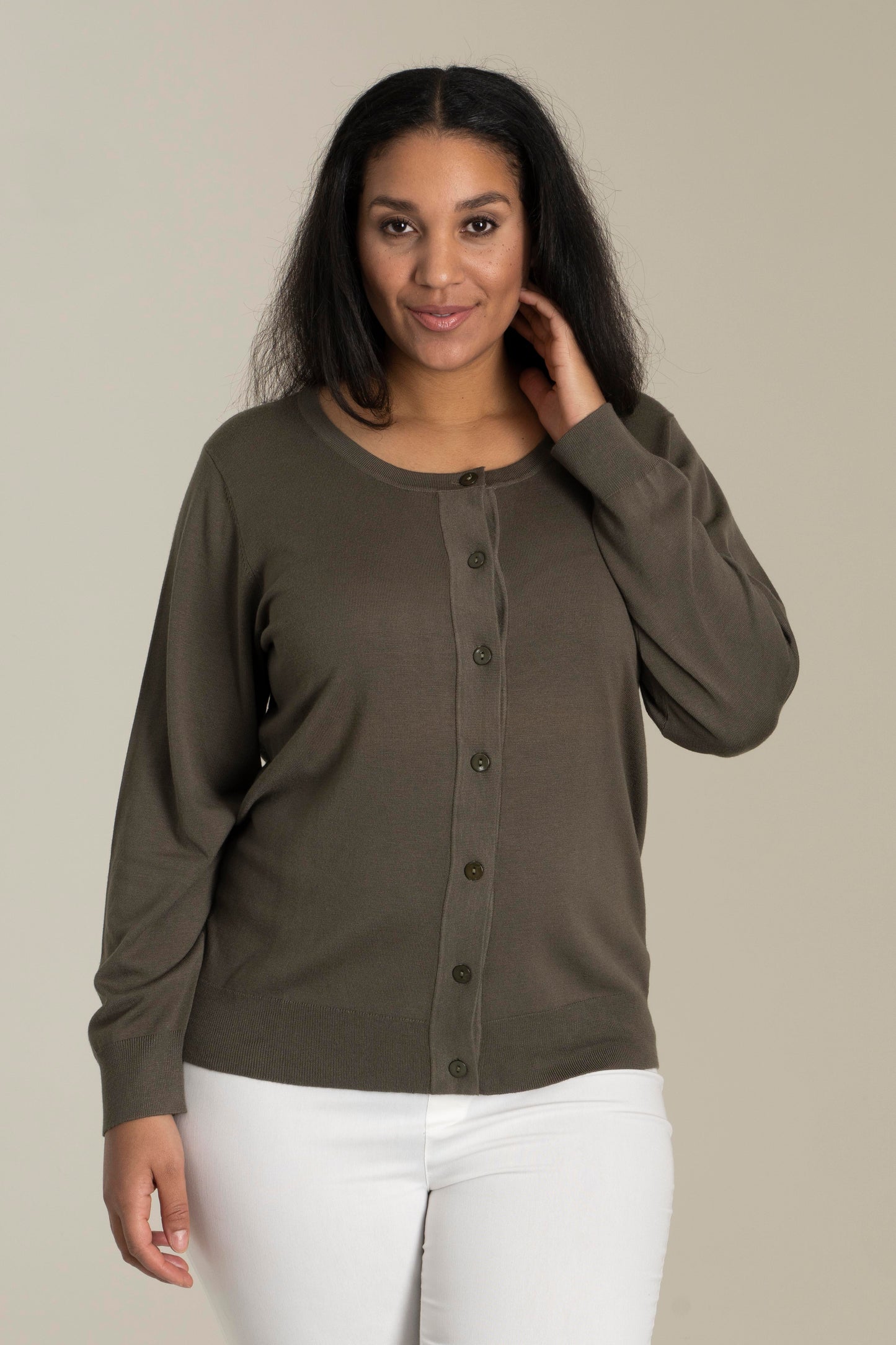 Sandgaard Cardigan Kort Cardigan Army Green