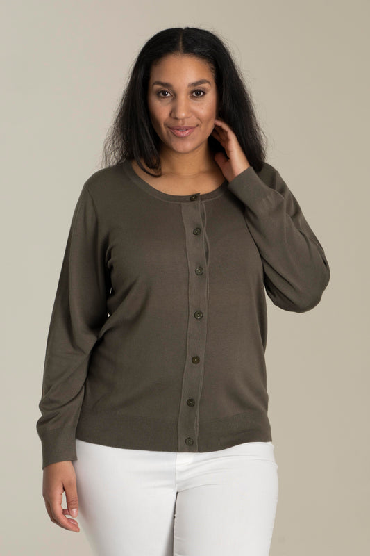 Sandgaard Cardigan Kort Cardigan Army Green