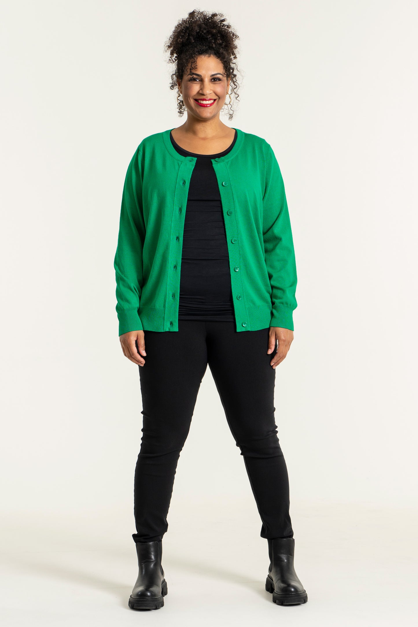Sandgaard Cardigan Kort Cardigan Grass green