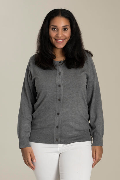 Sandgaard Cardigan Kort Cardigan Grey Melange