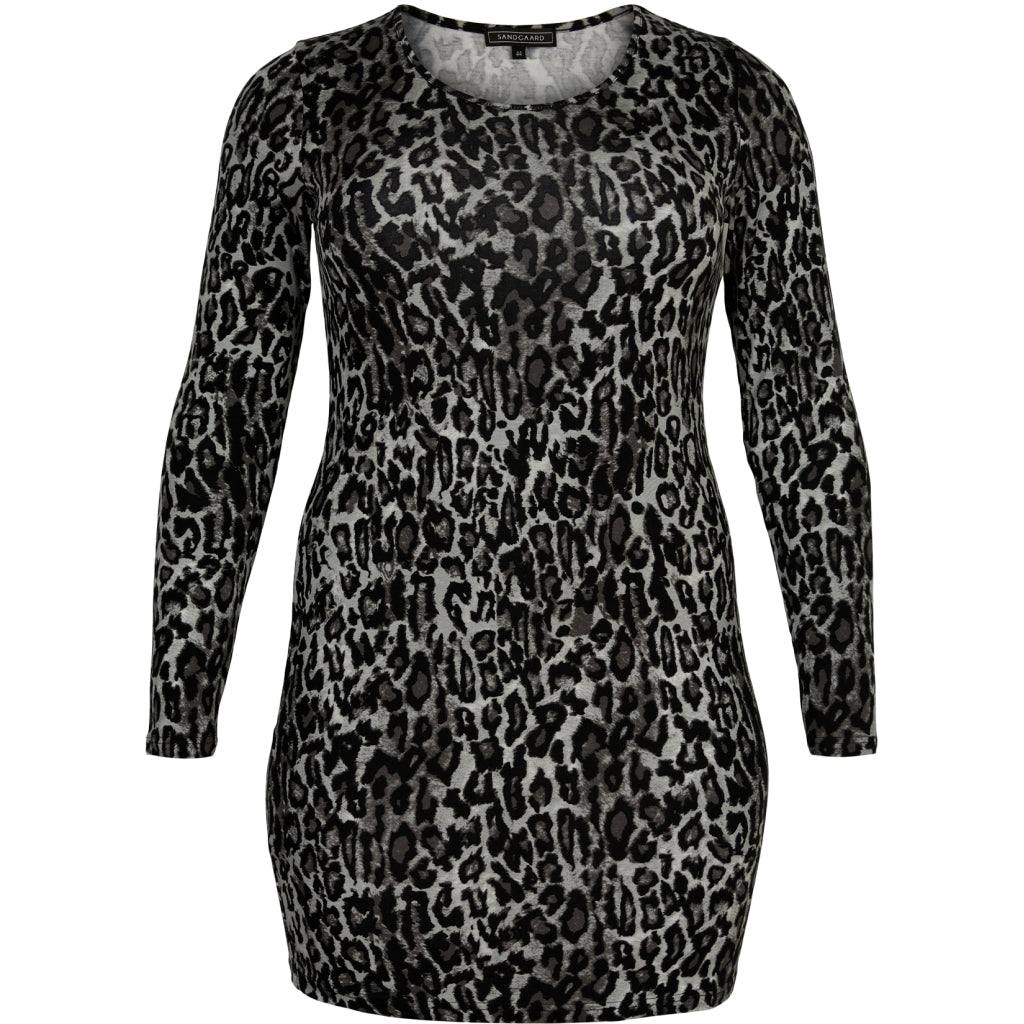 Sandgaard Slim long leo t-shirt Long Top Grey Leoprint