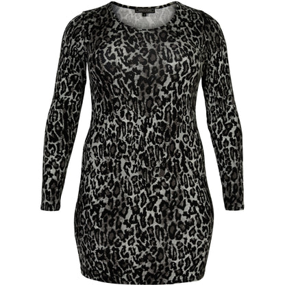 Sandgaard Slim long leo t-shirt Long Top Grey Leoprint