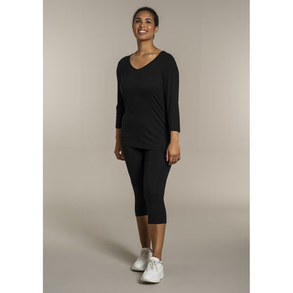 Sandgaard T-shirt med 3/4 ærmer T-Shirt 1 Black