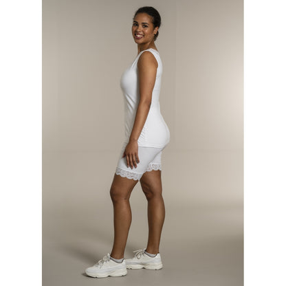 Sandgaard Top With Lace Top White