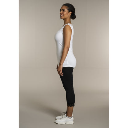 Sandgaard Top With Lace Top White