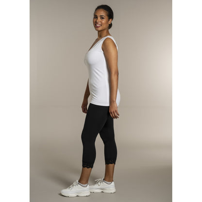 Sandgaard Top With Lace Top White