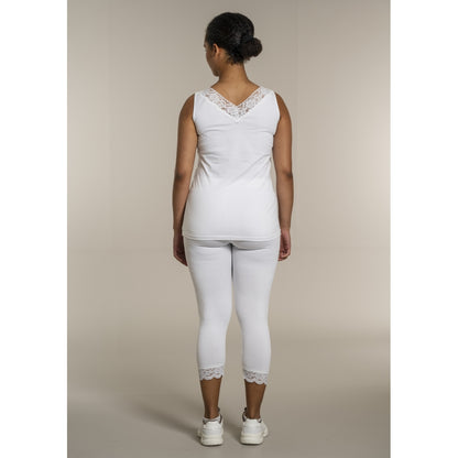 Sandgaard Top With Lace Top White