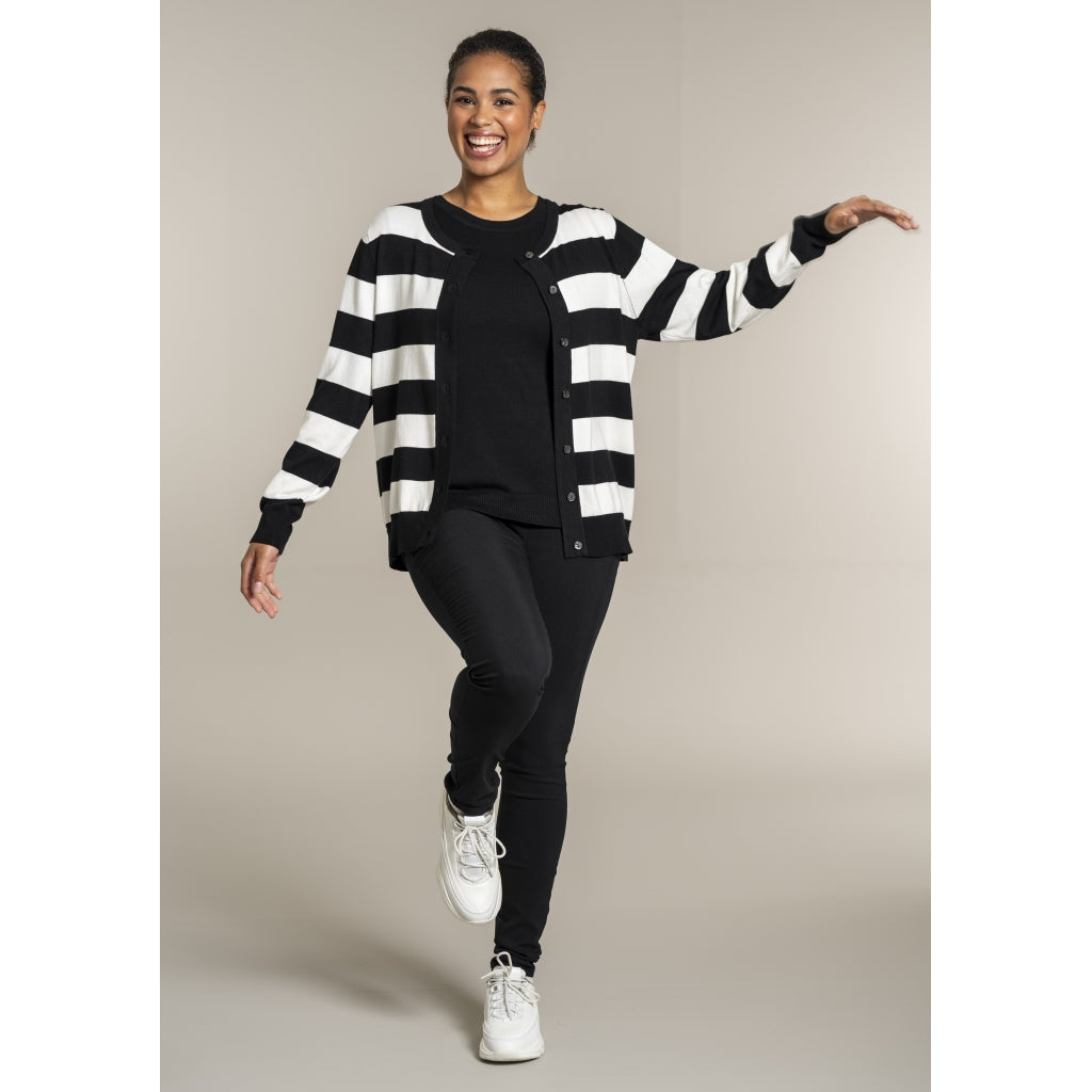 Sandgaard pant Cardigan Black/Offwhite