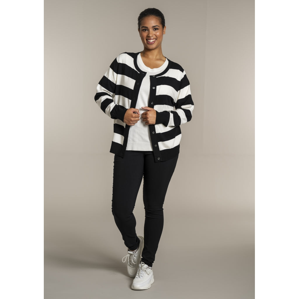Sandgaard pant Cardigan Black/Offwhite