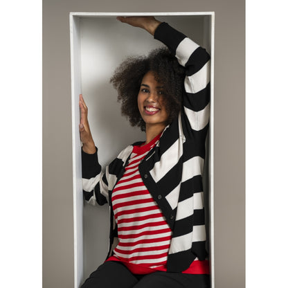 Sandgaard pant Cardigan Black/Offwhite